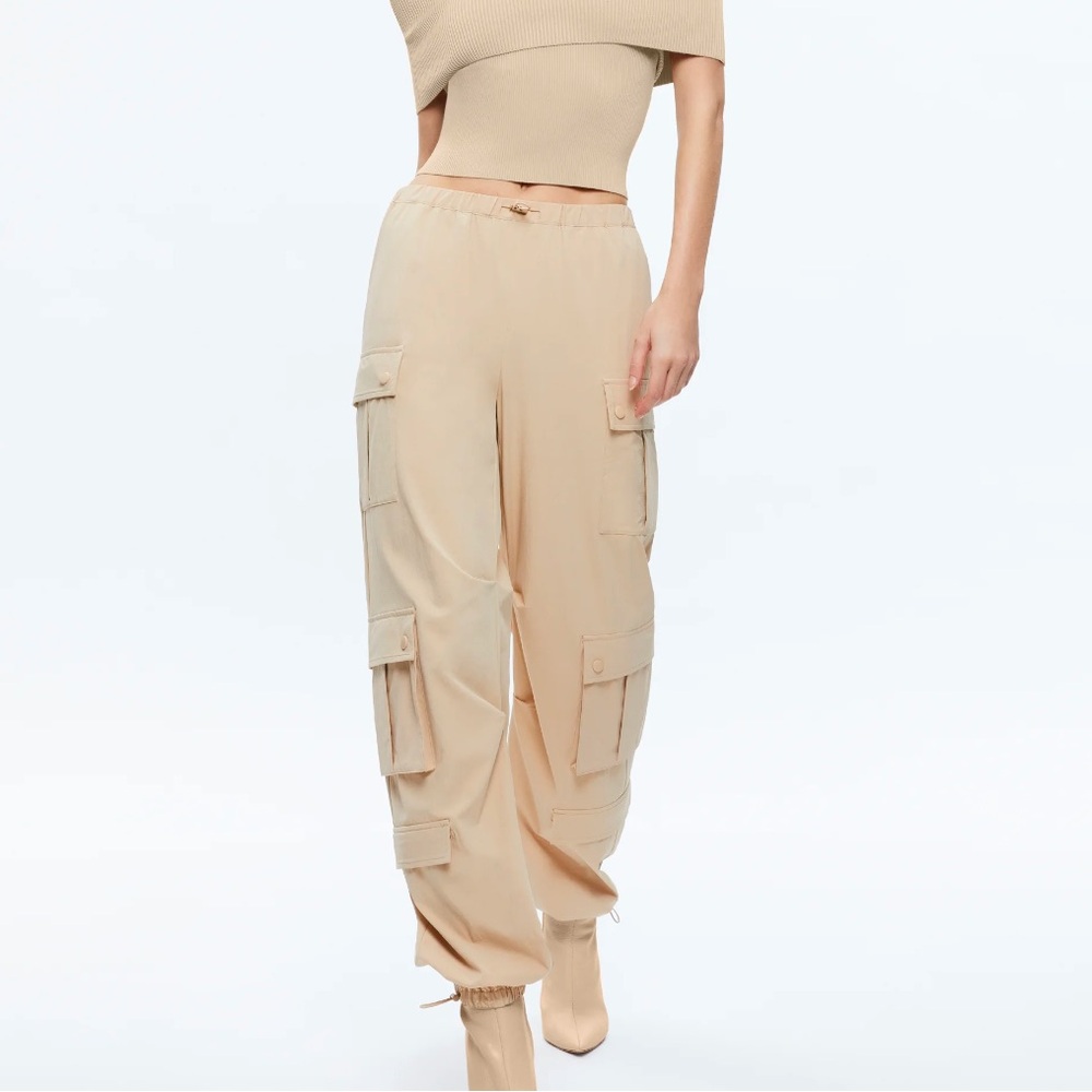 New Alice and Olivia Shara parachute cargo pants - Picture 13 of 16